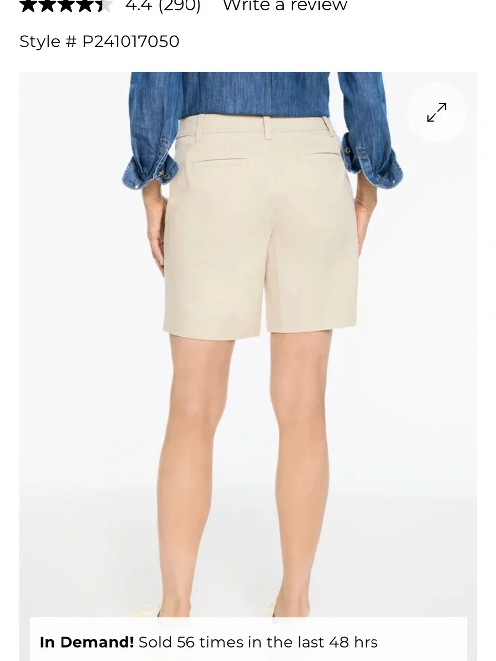 Talbots shorts Perfect Short 7”Cream Tailored Bermuda Shorts NWT size 4